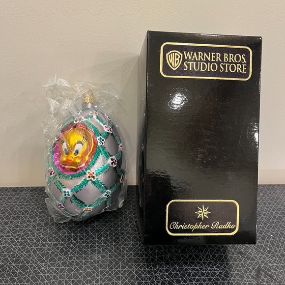 Christopher Radko Other - Radko Warner Bros Ornament Faberge Tweety Bird Egg 613 LTD edition, NEW MINT